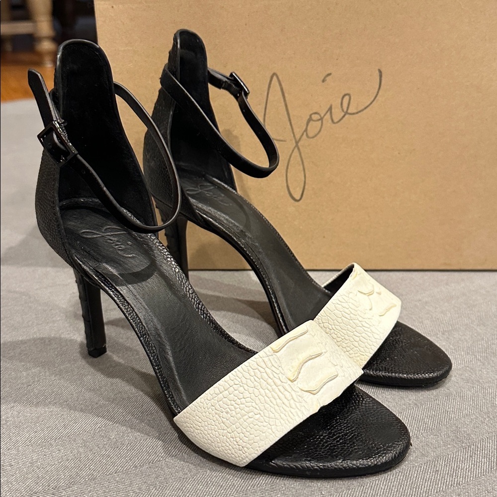 Joie Janice Black & White Heels 37.5